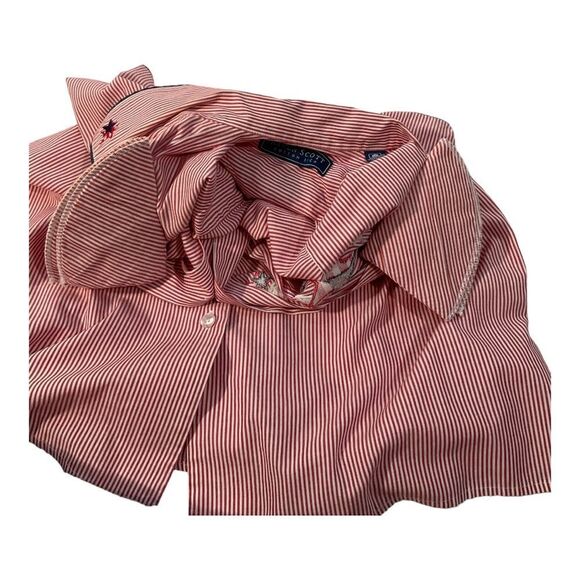 Karen Scott Shirt Womens Red White Blue Striped Stars Embroidered July 4 Size XL - Picture 6 of 14